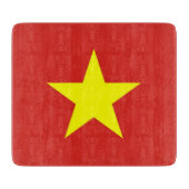Klein glazen snijbord met vlag van Vietnam Snijplank (Voorkant)