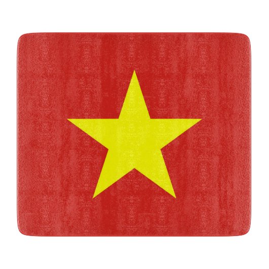 Klein glazen snijbord met vlag van Vietnam Snijplank (Voorkant)