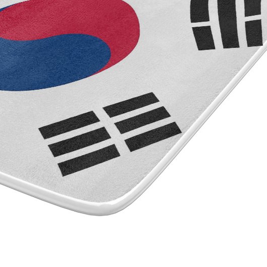 Klein glazen snijbord met Zuid-Koreaanse vlag Snijplank (Hoek)