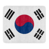 Klein glazen snijbord met Zuid-Koreaanse vlag Snijplank (Voorkant)