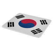 Klein glazen snijbord met Zuid-Koreaanse vlag Snijplank (Hoek)