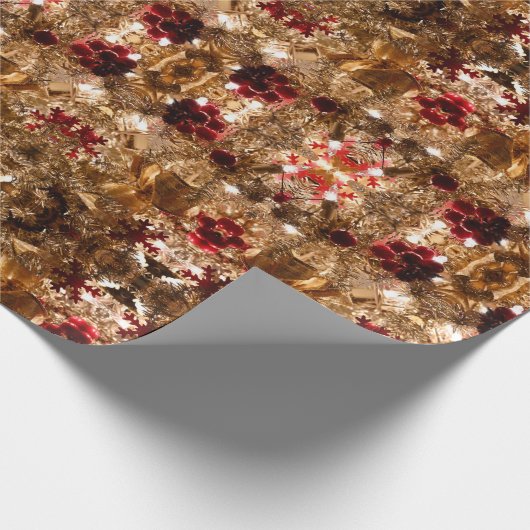 Klein goud en rood cadeaupapier (Hoek)