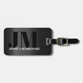 Klein grijs Bagagelabel van koolstofvezel (Voorkant horizontaal)