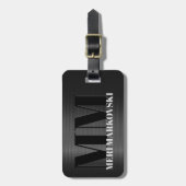 Klein grijs koolstofvezel textuur Bagagelabel 5 (Voorkant verticaal)