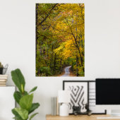 Klein grind, met herfstkleuren poster (Thuiskantoor)