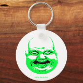 klein groen lachen op boeddha sleutelhanger (Voorkant)