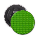 Klein Groen Vissegelingspatroon Button Flesopener (Voorkant)