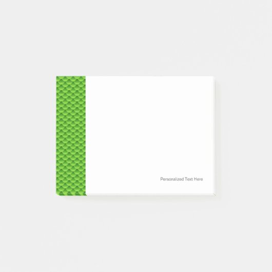 Klein Groen Vissegelingspatroon Post-it® Notes (Voorkant)