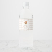 Klein Hart Bruine Gingham Teddybeer Baby Shower