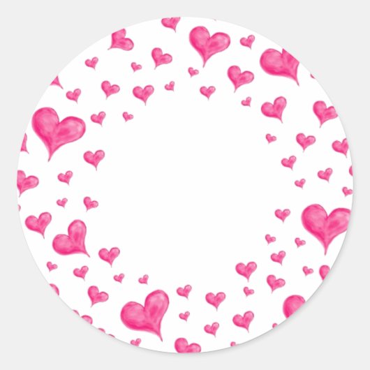Klein hart💕 ronde sticker (Voorkant)