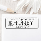 Klein honingbewerkbaar etiket bijenrand (Insitu)