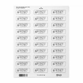 Klein honingbewerkbaar etiket bijenrand (Full Sheet)