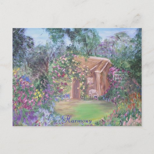 Klein huis aan het einde van de weg briefkaart (Voorkant)