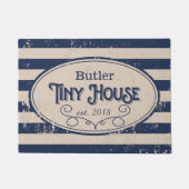 Klein huis Aangepast marineblauw Deurmat (Voorkant)