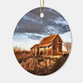 Klein huis in Prairies Keramisch Ornament (Links)