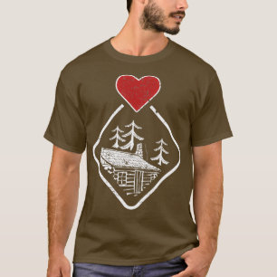 Klein huis Living Log Cabin Tiny House Apparel T-shirt