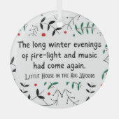 Klein huis op de prairie Gezellige Kerstmis Glas Ornament (Voorkant)