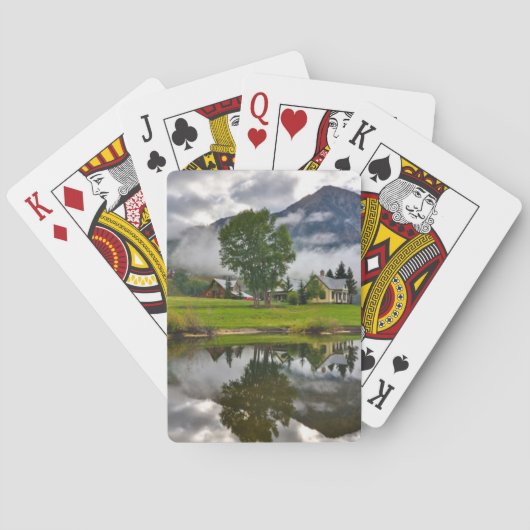 Klein huis op het meer speelkaarten (Achterkant)