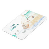 Klein Ik hou van Camping Magnet Magneet (Linkerzijde)