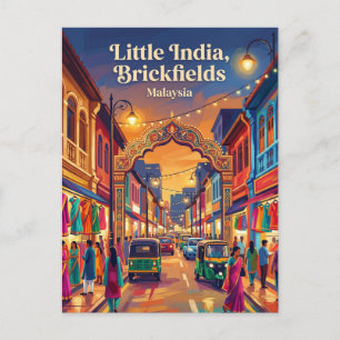 Klein India (Brickfields) Maleisië Briefkaart