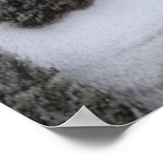 Klein Italiaans dorp in de berg | AI Art. Poster (Hoek)