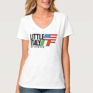 Klein Italië van Denver 80s Retro WHITE V Neck T-shirt