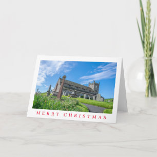 Klein kerkje in Engeland uitzicht kerstkaart Feestdagen Kaart