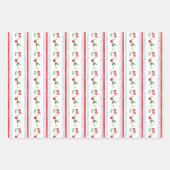 Klein kersenblauw grillig Baby shower Inpakpapier Vel (Voorkant 2)