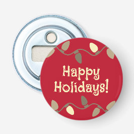 Klein kerstcadeau voor de Feestdagen Button Flesopener