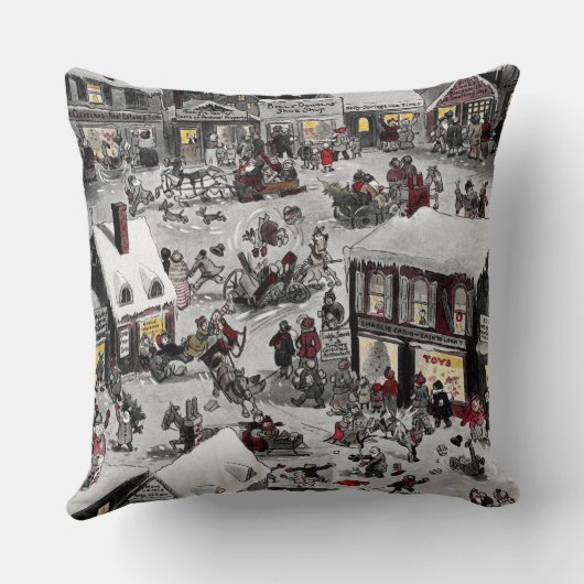 Klein kerstdorp kussen (Achterkant)