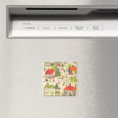 Klein kerstdorp magneet (Insitu (Vaatwasser))