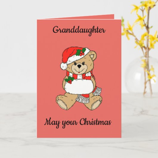 Klein kerstklep kaart (Gele Bloem)