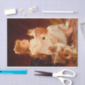 Klein kind met keuken spelen (1893) tissuepapier (Craft)