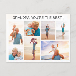 Klein kind Opa Je bent de beste 7 foto collage Briefkaart