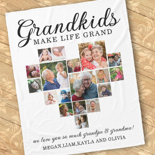 Klein kinderen maken het leven grand 18 foto hart fleece deken