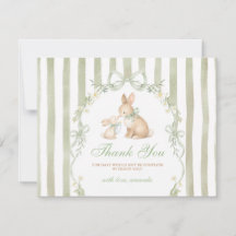 Klein Konijn Daisy Bloemige Baby Shower Groene Str