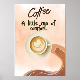 Klein kopje troost Koffie Muurkunst Poster