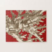 Klein koraal in rood legpuzzel (Horizontaal)