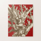 Klein koraal in rood legpuzzel (Verticaal)