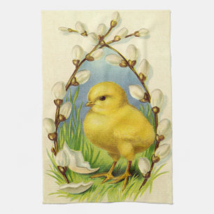 Klein Kuiken Pasen Keukenhanddoek