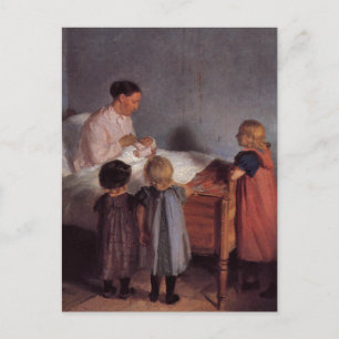 Klein kunstschilderkind briefkaart