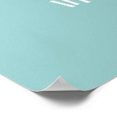 Klein lam muurprint (koelblauw) poster (Hoek)