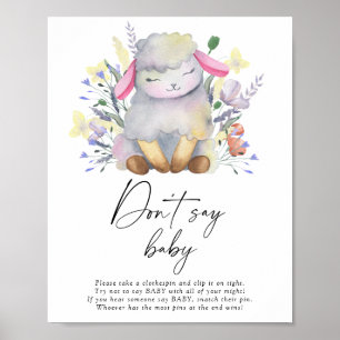 Klein lammetje - Zeg geen baby Poster