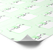 Klein lichtgroen kattenbehang poster (Hoek)