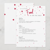 Klein liefje - Baby shower van Valentijns Menu (Voorkant / Achterkant)