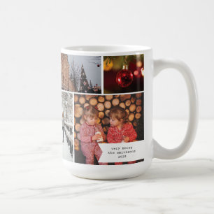 Klein lint multi foto Kerst herinnering Koffiemok