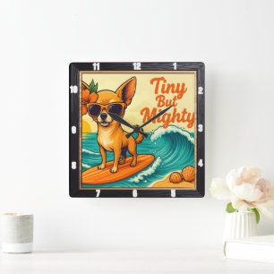 Klein maar krachtig surfen vierkante klok