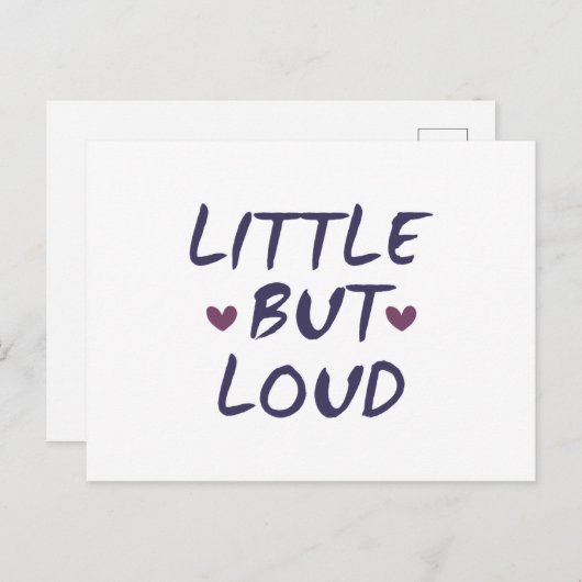 Klein maar luid briefkaart (Voorkant / Achterkant)