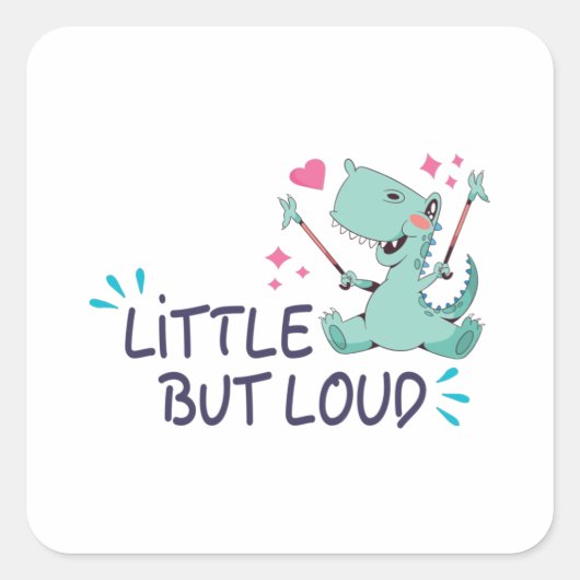 Klein maar luid vierkante sticker (Voorkant)