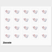 Klein maar luid vierkante sticker (Vel)